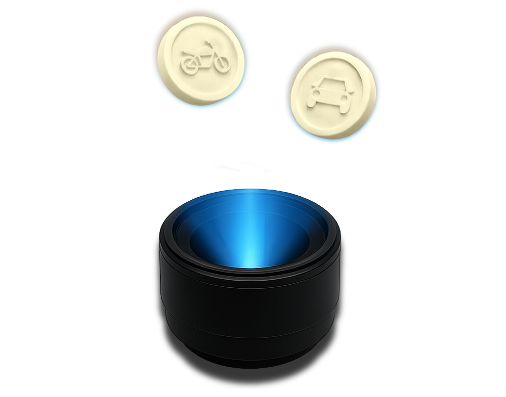 illustration par Focus&Toit représentant des icônes liées à l'automobile et la moto: voiture, moto.